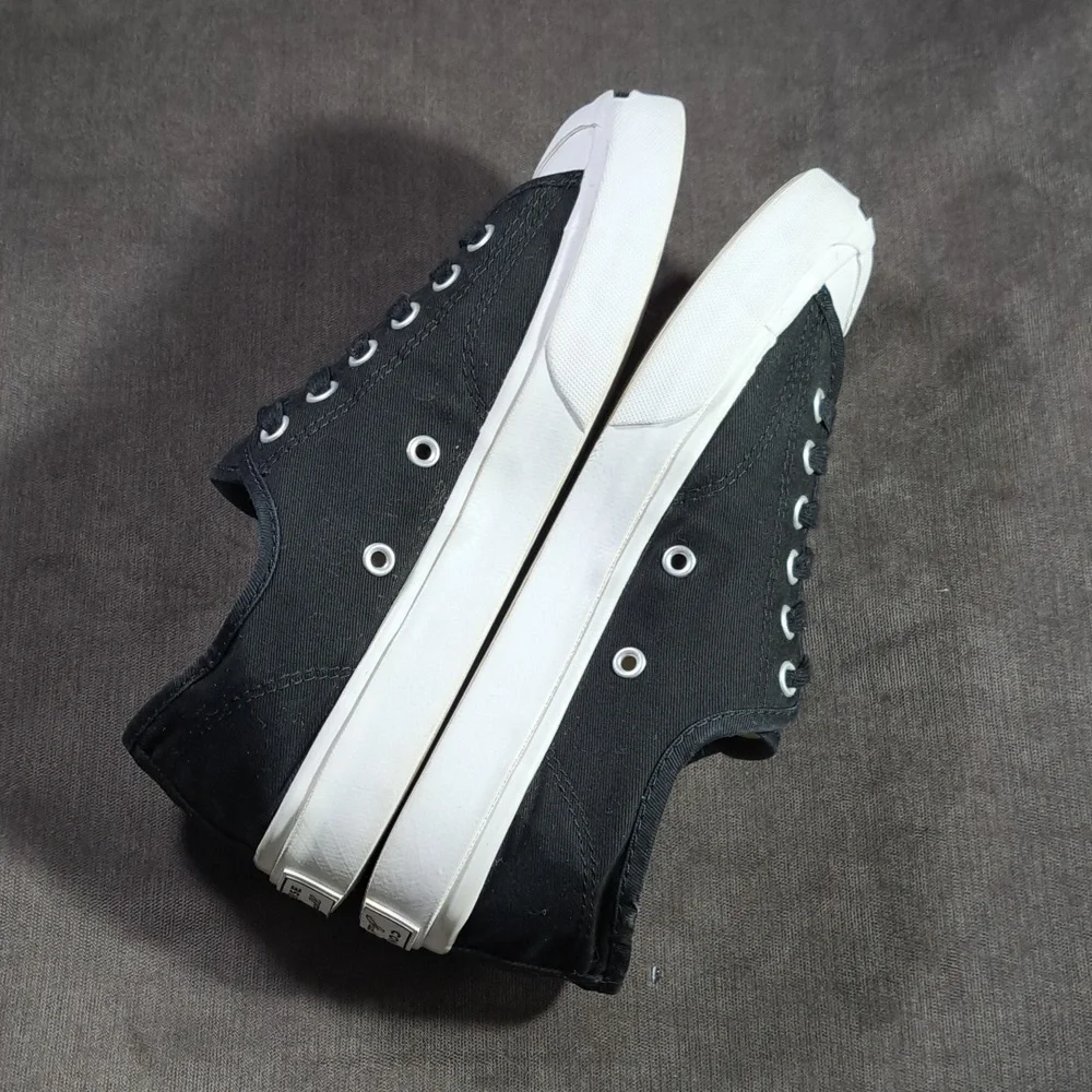 Converse Jack Purcell First In Class Low Top Black Canvas Sneakers VG US 6.5 - Picture 11 of 16